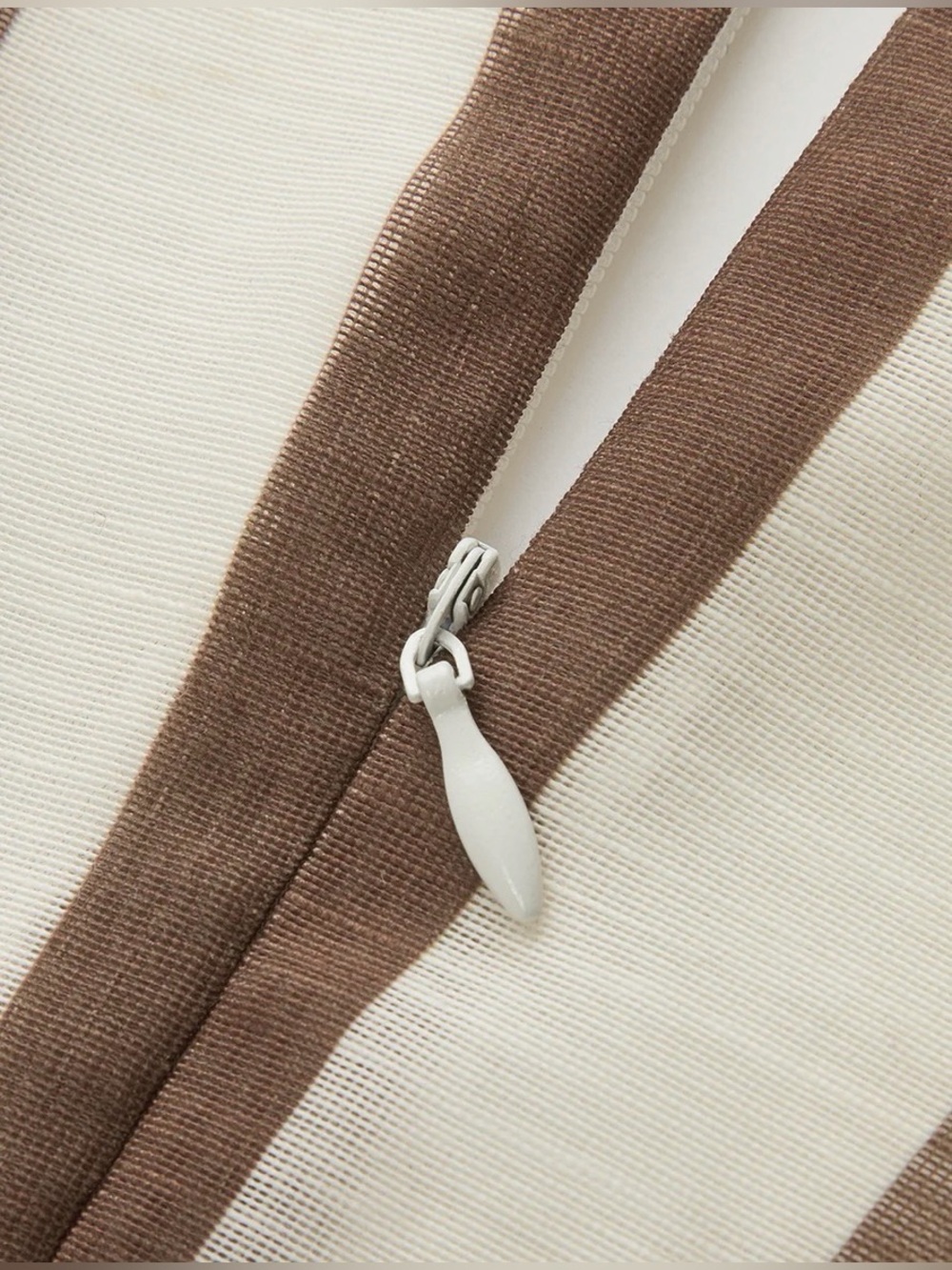 COMMENSE Striped Brown and Cream Maxi Dress with Cutout Waist - Picture 5 of 11